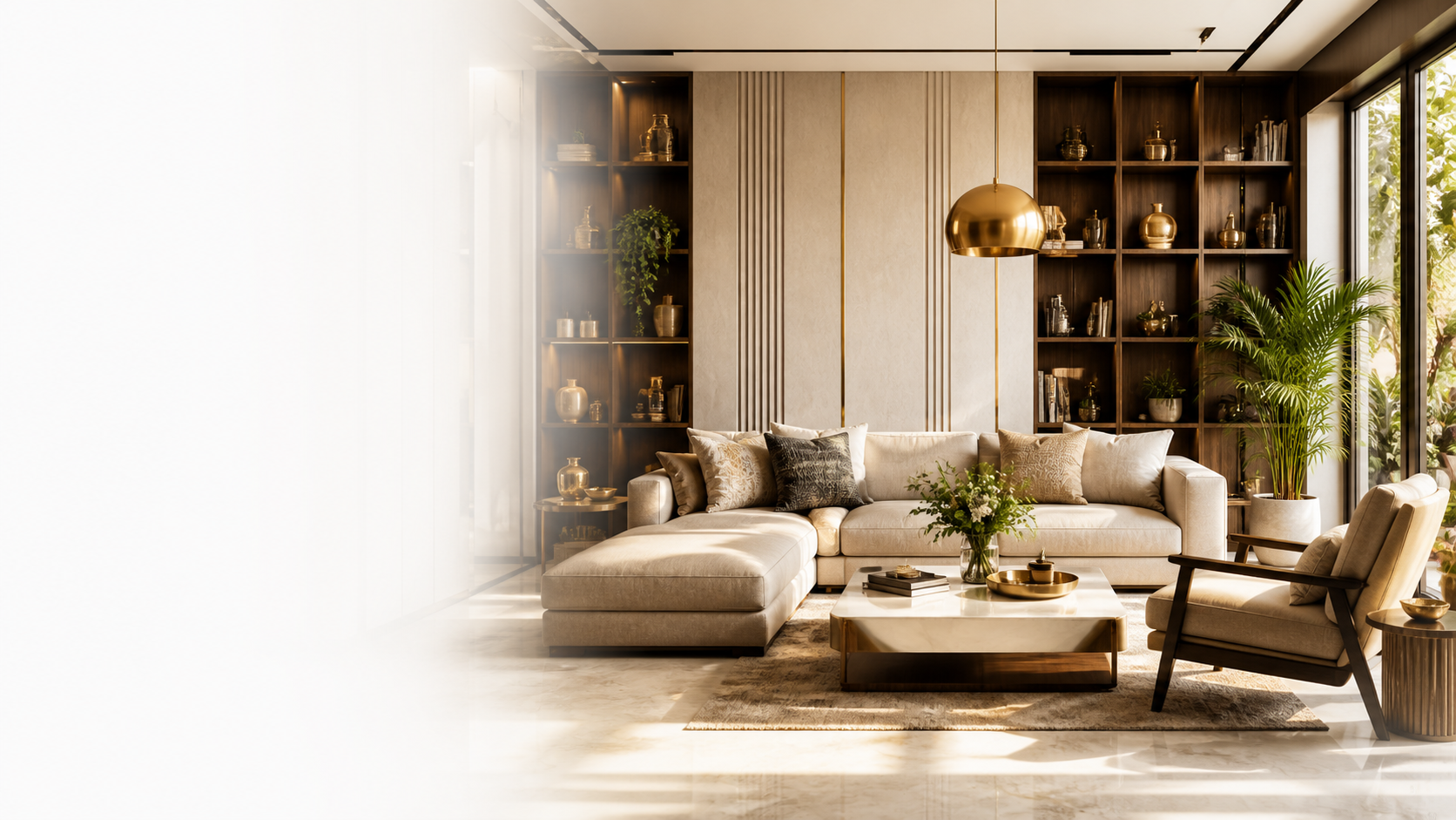 Contemporary living room interior